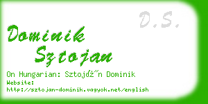 dominik sztojan business card